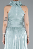 Robe de Soirée Longue Mousseline Menthe ABU4811