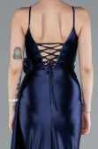 Robe de Soirée Longue Bleu Marine ABU4814