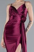 Robe de Soirée Longue Couleur Cerise ABU4814