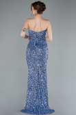 Robe Queue de Poisson Longue Squameuse Indigo ABU4816