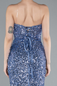 Robe Queue de Poisson Longue Squameuse Indigo ABU4816
