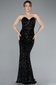 Robe Queue de Poisson Longue Squameuse Noir ABU4816