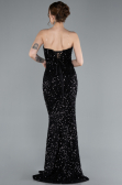 Robe Queue de Poisson Longue Squameuse Noir ABU4816