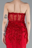 Robe Queue de Poisson Longue Rouge ABU4819