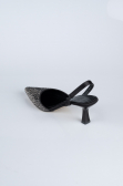 Stiletto Pierreux Noir-Argent AB1127