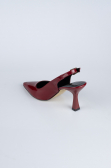 Chaussure de soirée Cuir Verni Rouge Bordeaux ABR1130