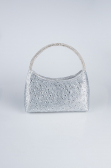 Sac De Soirée Luxe Pierreux Argent VT915