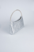 Sac De Soirée Luxe Pierreux Argent VT915