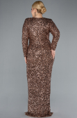 Robe de Soirée Grande Taille Longue Squameuse Cuivre ABU4764