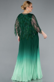 Robe De Soirée Grande Taille Mousseline Longue Émeraude ABU4633