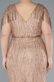 Robe De Soirée Grande Taille Longue Or ABU4146