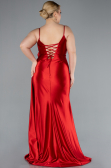 Robe de Soirée Grande Taille Longue Rouge ABU4815
