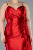 Robe de Soirée Grande Taille Longue Rouge ABU4815