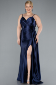 Robe de Soirée Grande Taille Longue Bleu Marine ABU4815
