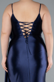 Robe de Soirée Grande Taille Longue Bleu Marine ABU4815