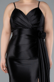 Robe de Soirée Grande Taille Longue Noir ABU4815