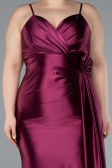 Robe de Soirée Grande Taille Longue Couleur Cerise ABU4815