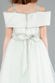 Robe de Soirée Enfants Longue Menthe ABU4826