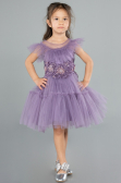 Robe de Soirée Enfants Courte Lavande ABK2067