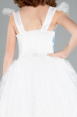 Robe de Soirée Enfants Longue Blanc ABU4238