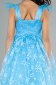 Robe de Soirée Enfants Longue Bleu ABU4238