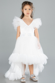 Robe de Soirée Enfants Longue Blanc ABU4239