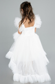 Robe de Soirée Enfants Longue Blanc ABU4239
