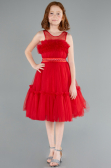Robe de Soirée Enfants Longue Rouge ABU4221