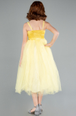 Robe De Soirée Enfants Longue Jaune ABU3031