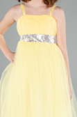 Robe De Soirée Enfants Longue Jaune ABU3031