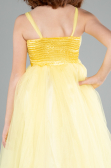 Robe De Soirée Enfants Longue Jaune ABU3031
