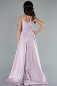 Robe de Soirée Enfants Longue Satin Lavande ABU4831