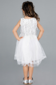 Robe de Soirée Enfants Midi Blanc ABK2300
