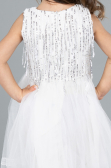 Robe de Soirée Enfants Midi Blanc ABK2300