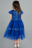 Robe de Soirée Enfants Midi Bleu Saxe ABK2301