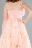 Robe de Soirée Enfants Longue Saumon ABU4221
