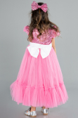 Robe de Soirée Enfants Longue Rose ABU4033