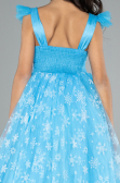 Robe de Soirée Enfants Longue Bleu ABU4237