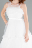 Robe de Soirée Enfants Longue Blanc ABU4221