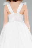 Robe de Soirée Enfants Longue Blanc ABU4237