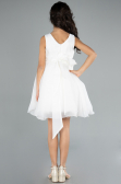 Robe de Soirée Enfants Courte Blanc ABK2158
