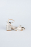 Chaussure D’enfant Peau de Serpent Or SE786