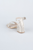 Chaussure D’enfant Peau de Serpent Or SE786
