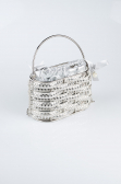 Sac de Soirée Luxe Métal Argent SH847