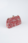 Sac de Soirée Luxe Couleur daim Rouge SH849