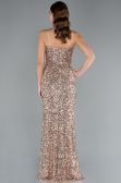 Robe de Soirée Longue Squameuse Or ABU4842