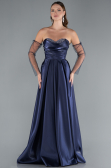 Robe de Soirée Longue Bleu Marine ABU4846