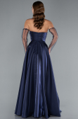 Robe de Soirée Longue Bleu Marine ABU4846