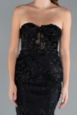 Robe Queue de Poisson Longue Noir ABU4819