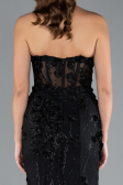 Robe Queue de Poisson Longue Noir ABU4819